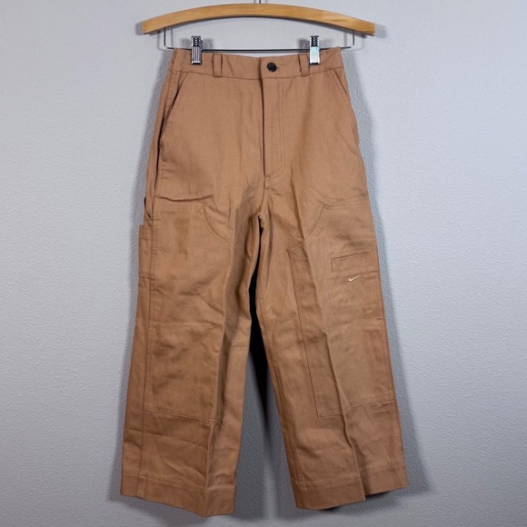 Nike Other - Nike Kids Ale Brown Canvas Carpenter Pants Wide Leg Utility Youth M